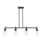 Innovations Crown Point 4-LT 7" Stem Island Light, Mb/sg 434-4I-BK-G434-7SDY. Fixed Price $667.04.