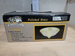 Hampton Bay Brass Flush Mount Ceiling 13" Light Fixture Frosted Swirl Glass Nos. Fixed Price $32.41.