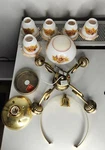 Vintage Fredrick Rammond Hanging Ceiling Light Fixture W/ Rose Milk Glass Globes. Fixed Price $79.99.