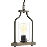 Progress Lighting P500056 Bronze Barnes Mill Single 9"W Mini Pendant. Fixed Price $101.24.