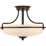 Quoizel GF1717PN Griffin 3 Light 17" Semi Flush Mount Fixture, Palladian Bronze. Fixed Price $279.99.