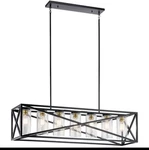 Kichler Moorgate Linear 7 Light Chandelier Black 44082BK No Glass Shades. Fixed Price $595.00.