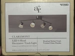 Allen + Roth Claremont 4-LIGHT Brushed Nickel Dimmable Led Track Bar. Fixed Price $79.00.