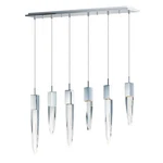ET2 Lighting Quartz Led 6-LIGHT Pendant, Polished Chrome E31245-20PC. Fixed Price $1748.00.
