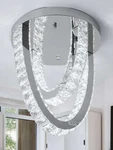 Vinilky Modern Led Crystal Ceiling Chandelier, Flush Mount Lighting Fixtur. Fixed Price $70.00.