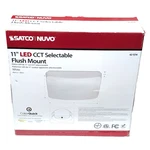 Satco / Nuvo 62-1214 White 11" Square Led Cct Select Flush Mount. Fixed Price $29.95.