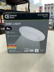New In Open Box Commercial Electric 4" Led Disk Lights, 5 Cct, Round, White. Fixed Price $10.40.