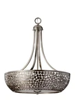 Zara Lighting 4-LIGHT Pendant Chandelier With Mirror Mosaic Shade Brushed Steel. Fixed Price $599.99.
