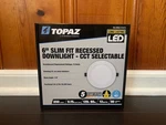 New Topaz RDL/6RND/12/5CTS Led 6" Cct Selectable Slim Recessed Downlight 70886. Fixed Price $14.99.