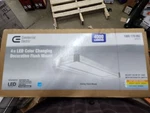 Commercial Electric 48IN. X 13IN.WHITE Satin Nickel Cct Select Led Flush Mount. Fixed Price $90.00.
