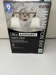 Hampton Bay Ashhurst 2-LIGHT Brushed Nickel Vanity With Frosted Glass Shad. Fixed Price $26.99.