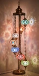 7 Globe Turkish Moroccan Mosaic Bohemian Boho Colorful Floor Lamp Light, Multi. Fixed Price $289.80.