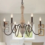 French Country Farmhouse Vintage Chandelier 6-LIGHT Metal Fixture Ul Listed... Fixed Price $77.99.