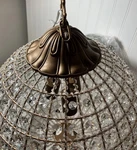 Pottery Barn Hersch Crystal Round Chandelier 18" Gorgeous!!. Fixed Price $799.00.