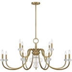 Savoy House Lighting 1-5803-12-322 Bergdorf Chandelier Warm Brass. Fixed Price $1150.00.