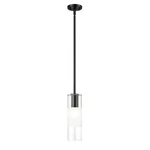 Z-lite Alton 1 Light 5" Pendant, Matte Black/clear/frosted 824P-ROD-MB. Fixed Price $180.00.