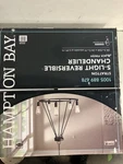 Hampton Bay HDP00325 Stratton 5-LIGHT Black Chandelier With No Shade. Fixed Price $77.41.