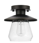 Hampton Bay Northmoore 1-LIGHT Oil Rubbed Bronze &glass Vintage Semi-flush Mount. Fixed Price $26.99.