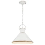 Dsi Pendant 1-LIGHT Summerfield Antique White Hardwired W/ Metal Bell Shade. Fixed Price $99.99.