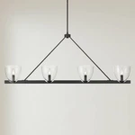 Possini Euro Ardea 47" Wide Black 4-LIGHT Linear Island Chandelier. Fixed Price $299.95.