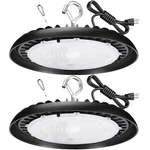 2PACK 150W Led High Bay Fixture For Warehouse, 120V 5000K Daylight, 195.... Fixed Price $109.68.