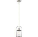 Quoizel Payson Mini Pendant Light, 7 Inch 1-LIGHT Brushed Nickel. Fixed Price $79.99.