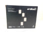 Artika Crystal Cube 4-LIGHT Chrome Integrated Led Pendant New. Fixed Price $119.99.