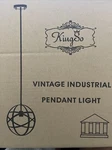Kingso Vintage Industrial Metal Spherical Pendant Light W/ Rustic Hanging. Fixed Price $15.00.