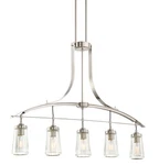 Minka Lavery 3306-84 Poleis 5 Light 39"L Linear Chandelier Nickel. Fixed Price $551.20.