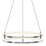 Afx GEMP24LAJUD Gemini 24"W Led Ring Chandelier - Painted Nickel / White. Fixed Price $332.00.