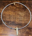 Designer David Grau Two Tone Necklace Choker 17 Inch With 1/2 Pendant. Fixed Price $125.00.