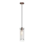 Dainolite Light Pendant Oil Brushed Bronze, Clear Frosted Glass 22152-CF-OBB. Fixed Price $156.80.
