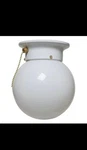 Boston Harbor F3WH01-33753L Ceiling Light Fixture White (new W/o Box) 6" Globe. Fixed Price $25.00.