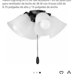 Maxim Led Ceiling Fan Kit FKT210FTBK 36W 4 Lights Black White Glass. Fixed Price $30.00.