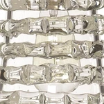Maklaine Long Ribbon Modern Thick Glass Pendant Clear Finish. Fixed Price $221.36.
