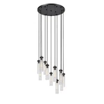 Z-lite Beau Light Chandelier, Matte Black/clear 740P-11R-MB. Fixed Price $1196.00.
