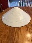 Vintage Large Ainsworth Magna Cone Milk Glass Soft-lite Suspended Ceiling Shade. Fixed Price $59.99.
