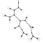 Elegant Lighting 1712G73 Cavoli 11 74"W Abstract Chandelier - Black. Fixed Price $765.00.