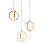 Afx LCKP09L30D1RND3 Lock 23"W Led Multi Light Pendant - Brass. Fixed Price $430.40.