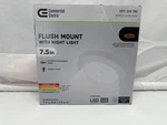 Commercial Electric 7.5 Twist Lift Flush Mount Led Ceiling Light With Night. Fixed Price $18.99.