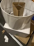 Lamp Shade White Fabric Lite Source. Fixed Price $49.00.