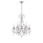 World Imports Kothari 6-LIGHT Chrome Chandelier With Hanging Crystals WI974508. Fixed Price $84.99.