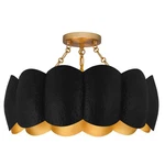 Quoizel QSF6794 Santana Light 19"W Semi-flush Drum Ceiling Black. Fixed Price $383.99.