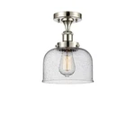 Innovations Ballston Lg Bell Semi-flush, Nickel Frost/sphere 916-1C-PN-G74. Fixed Price $165.00.