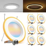 Sunco 6 Pack Inch Led Recessed Lighting Retrofit With Night Light, 2700K/30.... Fixed Price $93.83.