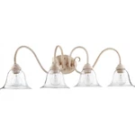 Quorum Spencer Light 34' Vanity, Persian White/clear Seeded Glass 5110-4-170. Fixed Price $141.60.