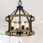 Rustic 4-LIGHT Farmhouse Chandelier For Dining Room & Kitchen Island. Fixed Price $109.99.