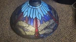 Z-lite 200-3GM-D16-1 Riviera Island Light Gun Metal Stained Glass Only Zlite. Fixed Price $250.00.