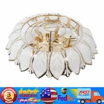 Flush Mount 7 Head Crystal Lotus Chandelier Elegant Gold Led Ceiling Lamp Top. Fixed Price $97.19.