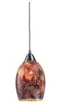 Elk 73031-1 Avalon 1-LIGHT Pendant, 5-INCH, Satin Nickel With Earth Tone Glass. Fixed Price $99.00.